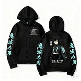 Muichiro Tokito Zip-Up Hoodie | Demon Slayer Streetwear Jacket Hoodies & Sweatshirts - The Eezee Shop