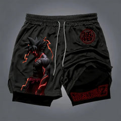 Dragon Ball Goku Unisex Harajuku Anime Printed 2026 Summer New Product Loose Sports Breathable Quick Drying Double Layer Shorts Performance shorts - The Eezee Shop