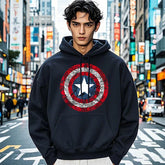 Captain America Shield Hoodie | Comic Print Loose Sweatshirt Hoodies & Sweatshirts - The Eezee Shop