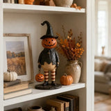 Pumpkin Witch Resin Statue | Halloween Shelf & Desk Decor Halloween Figurines - The Eezee Shop