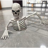 Half-Buried Giant Skull Prop | LED Eyes Poseable Arms Yard Decor Outdoor Halloween Decorations - The Eezee Shop