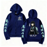 Muichiro Tokito Demon Slayer Zip-Up Hoodie Hoodies Series - The Eezee Shop