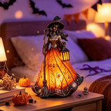 Retro Witch Statue Lamp with Lantern | USB Halloween Table Light Lamps & Night Lights - The Eezee Shop