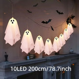 Hanging Ghost LED String Lights | 8-Mode Halloween Fairy Lights Halloween Lights - The Eezee Shop