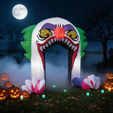 180cm Inflatable Clown Arch | LED Scary Outdoor Halloween Decor Outdoor Halloween Decorations - The Eezee Shop