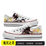Tanjiro Canvas Sneakers | Demon Slayer Low-Top Graffiti Shoes Sneakers - The Eezee Shop