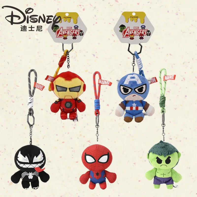 Superhero Plush Keychain | Spider-Man & Captain America Charm Keychains - The Eezee Shop