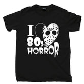 I Love 80s Horror T-Shirt | Retro Jason & Zombie Movie Tee Graphic Tees - The Eezee Shop