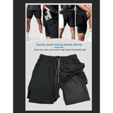 Goku & Vegeta Double-Layer Shorts | Quick-Dry Dragon Ball Shorts Shorts - The Eezee Shop
