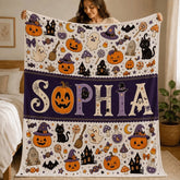 Pumpkin & Ghost Flannel Blanket | Super Warm Halloween Throw Throw Blankets - The Eezee Shop