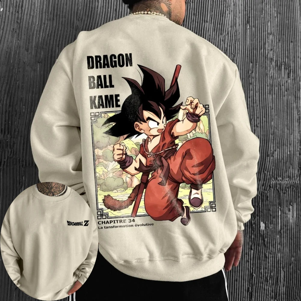 Dragon Ball Men's Sweatshirt Son Goku Japanese Anime Hoodie Spring and Autumn Boys Children's Long-sleeved Parent-child Outfit Hoodies Series - The Eezee Shop