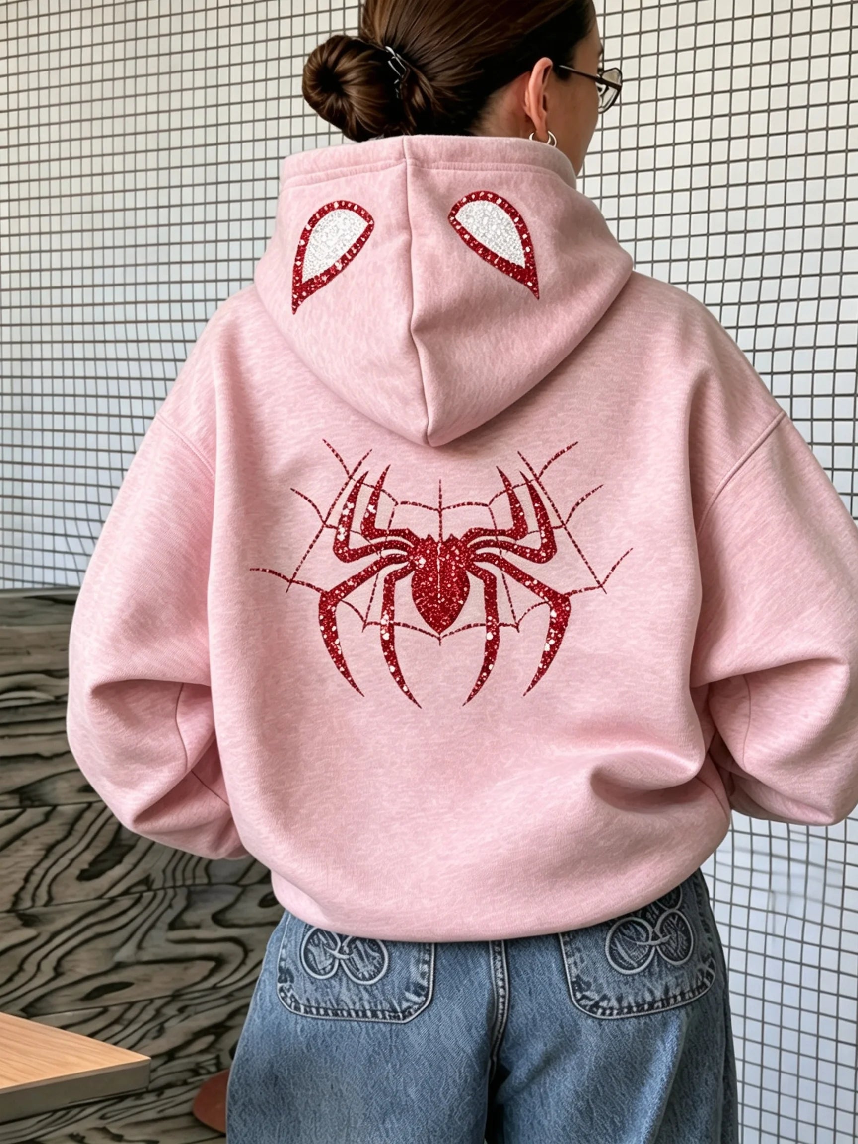 Women's Spider Graphic Hoodie | Casual Streetwear Pullover Hoodies & Sweatshirts - The Eezee Shop