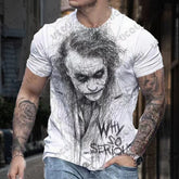 Joker 3D Print T-Shirt | Men's Vintage Clown Graphic Tee Graphic Tees - The Eezee Shop