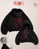 Tokyo Ghoul Y2K Zip Hoodie | Women's Harajuku Streetwear Hoodies & Sweatshirts - The Eezee Shop
