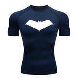 Bat Print Compression Long Sleeve | Men's Quick-Dry Rashguard Gym & Compression Wear - The Eezee Shop