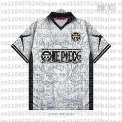 2026 One Piece Luffy Anime T-Shirt Vintage Baseball Jersey Style Men