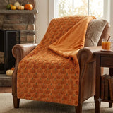 3D Pumpkin Jacquard Flannel Blanket | Halloween Throw Throw Blankets - The Eezee Shop