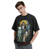 Monster Mash Dracula & Frankenstein T-Shirt | Vintage Oversized Tee Graphic Tees - The Eezee Shop