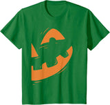 Pumpkin Face Matching Couple T-Shirt | Halloween Couples Tee Graphic Tees - The Eezee Shop