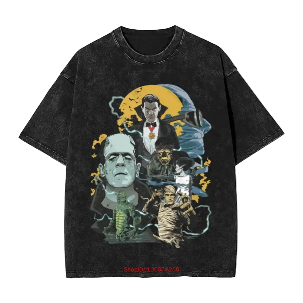Monster Mash Dracula & Frankenstein T-Shirt | Vintage Oversized Tee Graphic Tees - The Eezee Shop