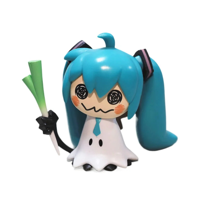 Hatsune Miku Pikachu Crossover Q Version Anime Figure Green Onion PVC Collectible Statue | TheEezeeShop Anime Figure - The Eezee Shop