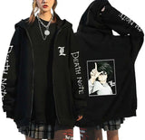 Death Note Zip-Up Hoodie | Misa, L & Ryuk Fleece Sweatshirt Hoodies & Sweatshirts - The Eezee Shop
