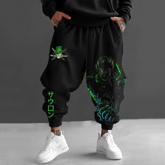 ONE PIECE Men's Pants Trousers Sweatpants Roronoa Zoro Japanese Anime Spring and Autumn High-end Y2K Harajuku Jogger Pants Joggers - The Eezee Shop
