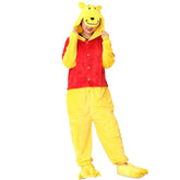 Winnie Bear Onesies Cartoon Animal Onesie Women Men Girls Boys Pajamas Halloween Funny Party Suits Winter Home Overall Costumes