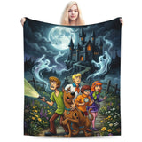 Scooby-Doo Flannel Blanket | Cartoon Halloween Winter Throw Throw Blankets - The Eezee Shop
