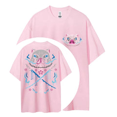 Demon Slayer Hashibira Inosuke Printing Men's and Women's Summer New Fashion Cotton Breathable Unisex Round Neck Anime T-Shirt Anime Tshirts - The Eezee Shop