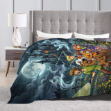 Scooby-Doo Flannel Blanket | Cartoon Halloween Winter Throw Throw Blankets - The Eezee Shop
