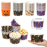 Halloween Paper Snack Bowls | Pumpkin & Ghost Party Cups Party Supplies - The Eezee Shop