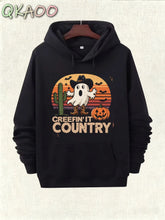 Country Ghost Denim Print Hoodie | Soft Breathable Pullover Hoodies & Sweatshirts - The Eezee Shop