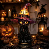 Gothic Resin Witch Hat Lamp | Light-Up Halloween Ornament Lamps & Night Lights - The Eezee Shop