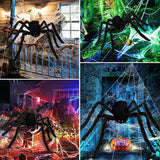 5m Giant Triangle Spider Web | Plush Halloween Yard Decor Outdoor Halloween Decorations - The Eezee Shop
