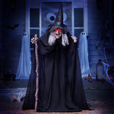 72" Animatronic Witch | Life-Size Outdoor Halloween Prop Outdoor Halloween Decorations - The Eezee Shop
