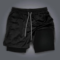 Summer Quick Dry Gym Shorts Man Demon Slayer Fashion Anime Print Double-layer Pants Streetwear Sportswear Fitness Beach Pants Performance shorts - The Eezee Shop