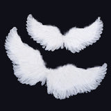 White Angel Feather Wings & Halo Set | Costume Wings with Wand Cosplay Accessories - The Eezee Shop