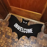 Black Bat Shaped Doormat | Gothic Washable Entrance Mat Rugs & Doormats - The Eezee Shop