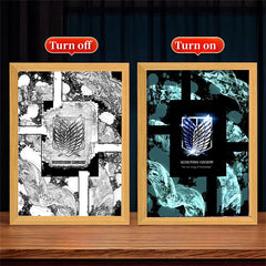 Attack on Titan LED Night Light Painting Frame Anime Wall Decor for Bedroom & Gaming Setup Anime Lamps - The Eezee Shop