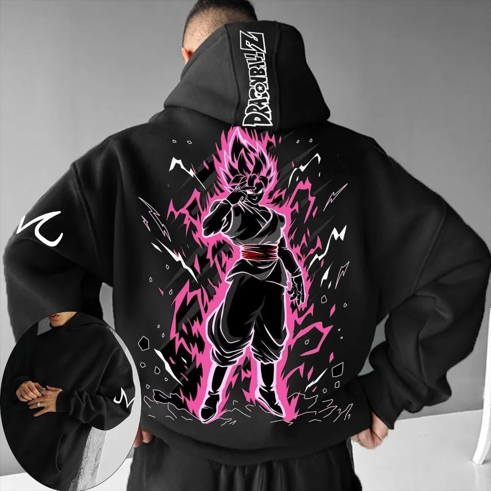 Dragon Ball Men's Hoodie Sweater Goku Black Japanese Anime Summer Autumn Boy Children's Long Sleeve Fashion Parent-Child Wear Hoodies Series - The Eezee Shop
