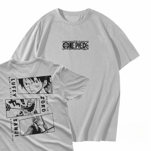 Japanese Anime ONE PIECE summer T-shirt casual sports fitness loose oversized comfortable cotton short sleeves for men and women Anime Tshirts - The Eezee Shop