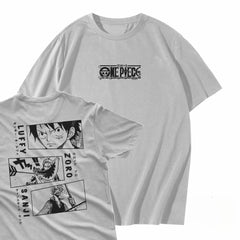 Japanese Anime ONE PIECE summer T-shirt casual sports fitness loose oversized comfortable cotton short sleeves for men and women Anime Tshirts - The Eezee Shop