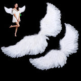 White Angel Feather Wings & Halo Set | Costume Wings with Wand Cosplay Accessories - The Eezee Shop
