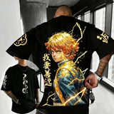 Zenitsu Agatsuma Cotton T-Shirt | Demon Slayer Unisex Tee Graphic Tees - The Eezee Shop