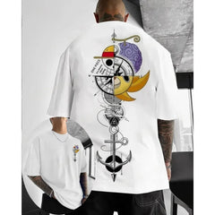 One Piece Men's T-shirt Monkey D. Luffy Summer and Autumn Anime Boy Anime Tshirts - The Eezee Shop