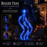 Soul Harvester Solar Stake Light | Animated Blue Ghost Garden Light Halloween Lights - The Eezee Shop