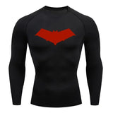 Bat Print Compression Long Sleeve | Men's Quick-Dry Rashguard Gym & Compression Wear - The Eezee Shop