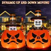 7ft Skeleton Pumpkin Inflatable | LED Halloween Lawn Display Outdoor Halloween Decorations - The Eezee Shop