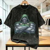Doctor Doom Washed T-Shirt | Humorous Cotton Graphic Tee Graphic Tees - The Eezee Shop